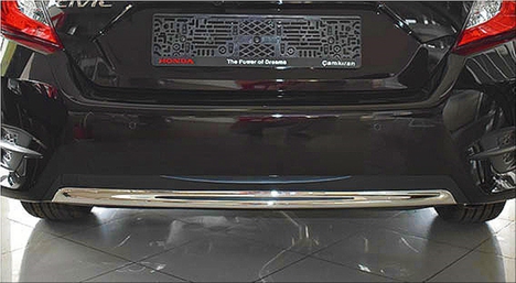 HONDA CIVIC FC5 2016-2020 IÇIN UYUMLU ARKA TAMPON ALT ÇITA NIKELAJ